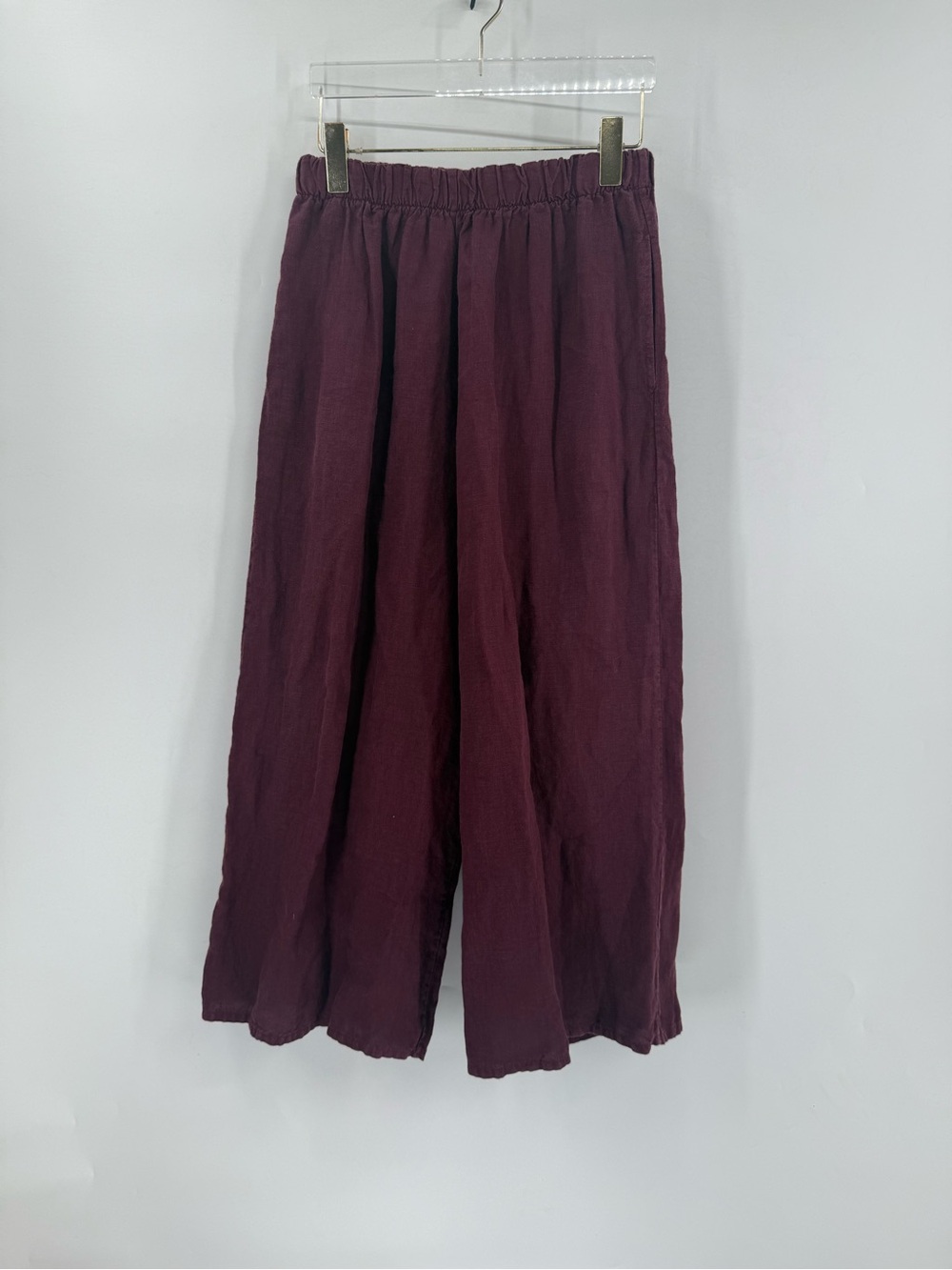 Bryn Walker maroon wide leg linen pants size small